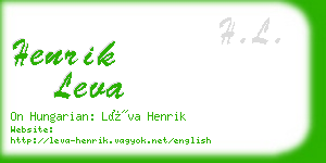 henrik leva business card
